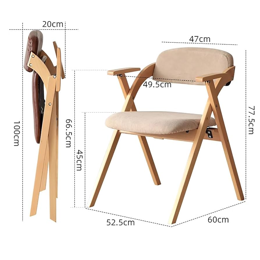 Amazon.com: BK&MF Portable Wooden Mid-Century Folding Chairs